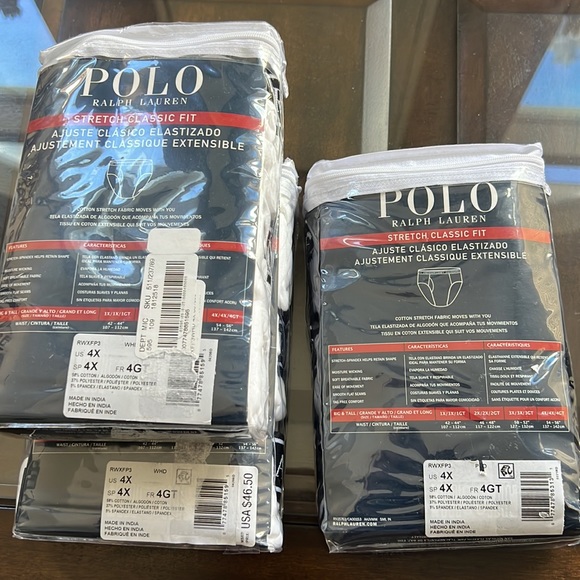 Bundle (3) POLO RALPH LAUREN STRETCH CLASSIC FIT BRIEFS. - Picture 10 of 10